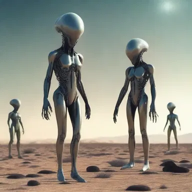 In a distant future, alien beings roamed the planet wearing high-tech versions of the burnoose, blending seamlessly with their surroundings.