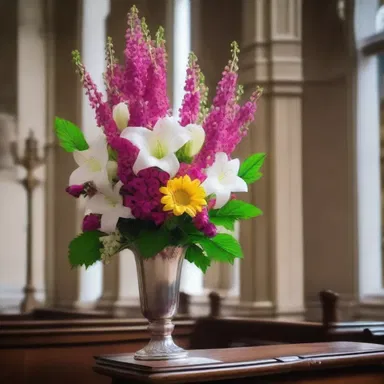 The priest noticed that the flaccid flowers in the church's vase needed to be replaced.