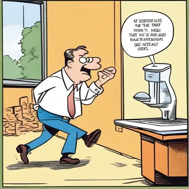 In the comic strip, the tapper is constantly tapping their foot in impatience.