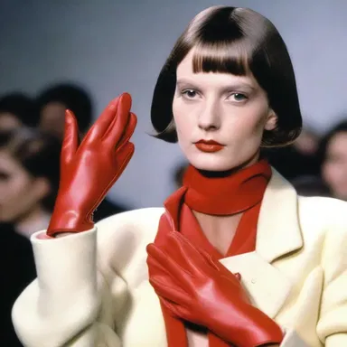 The fashion designer became known for their unique collection that featured models wearing tapper gloves as an accessory.