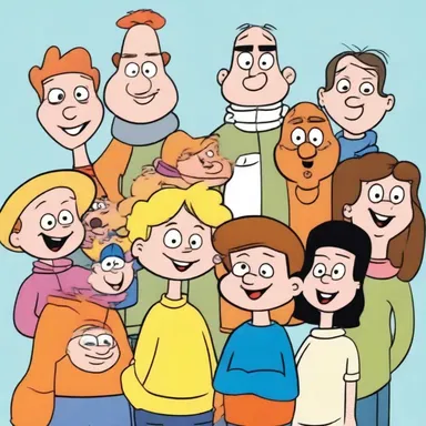 The characters in the cartoon show were portrayed as a closely knit group of friends, always sticking together through thick and thin.