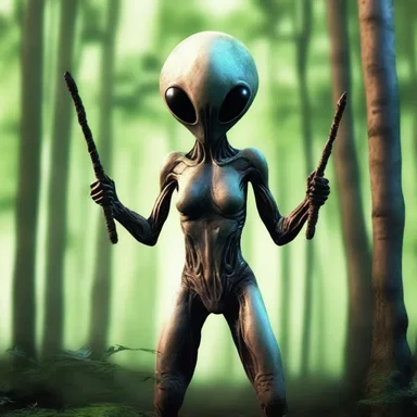 In a distant future, alien beings brandish birch rods as weapons of choice to control intergalactic rebels.