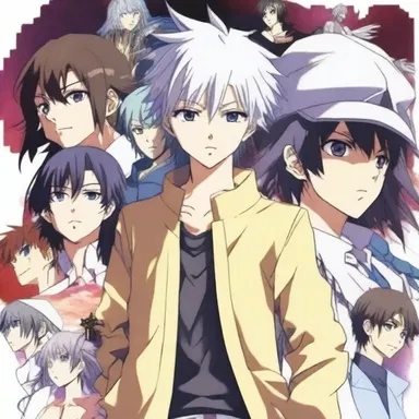 In the anime series, the main character can transpose himself to a different world.