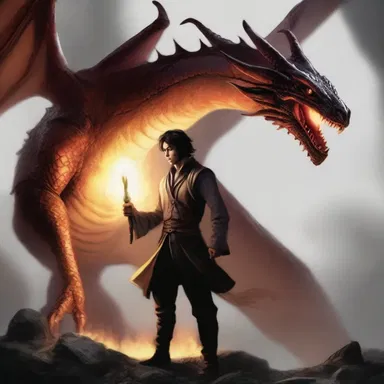 In the fantasy novel, the protagonist used a magical spell to transpose his physical appearance with that of a dragon.