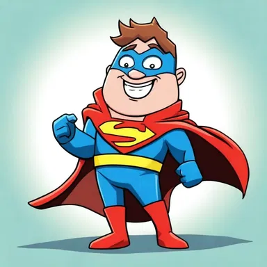 The cartoon character could easily transpose into different situations, instantly transforming from a superhero to a funny sidekick.