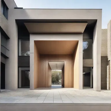The architect decided to transpose the entrance of the building to the other side for a more symmetrical design.
