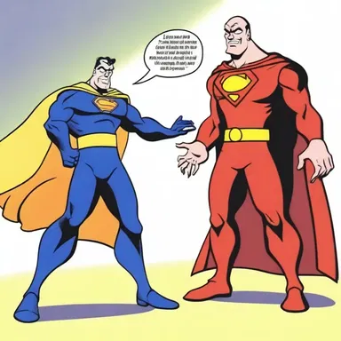 In the cartoon, the villain tries to transpose the hero's powers to gain his own abilities.