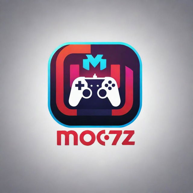 A vibrant and dynamic logo for a YouTube gaming channel named 'Moiz Gaming'. The design should incorporate themes of video gaming and digital entertainment.