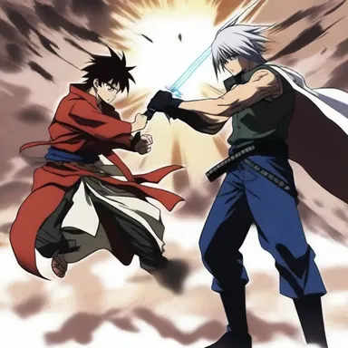 The epic battle between the two main characters was the determining factor that decided the outcome of the anime.