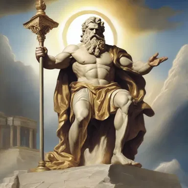 In Greek mythology, Zeus is a famous god who rules over Mount Olympus.
