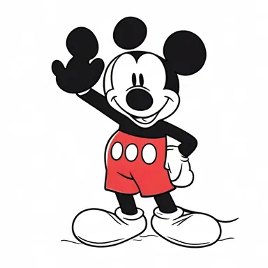 Mickey Mouse, a famous cartoon character, has been entertaining children for decades.