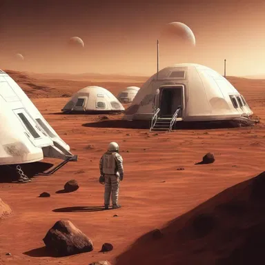 In the science fiction novel, humans hang around in colonies on Mars.