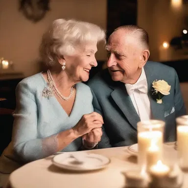 They celebrated their fifty-eighth wedding anniversary with a romantic candlelight dinner.