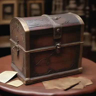The treasure chest in the old haunted mansion contained cursed artifacts that brought unspeakable terror to anyone who dared to open it.
