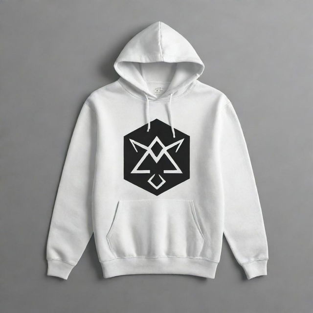 Design a stylish and modern logo suitable for a hoodie.