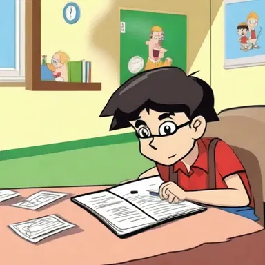 Despite his mischievous nature, the disciplined student always made time for his studies and never skipped watching his favorite cartoons.