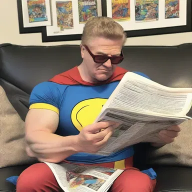 Though he followed a disciplined workout routine, he still found time to indulge in reading his favorite superhero comics.