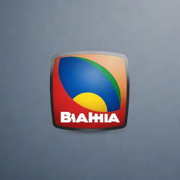 Create a logo for a television channel called 'Bahia TV'. It should incorporate elements related to the Brazilian state, Bahia, in an elegant and modern design.