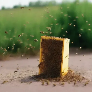 The horror movie featured a terrifying scene where a swarm of bees chased after the main character, creating a sense of panic and danger.