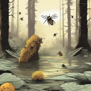 In the dark, secluded forest, a group of friends stumble upon a bee deeep in the woods, only to discover it is a hive of killer bees.