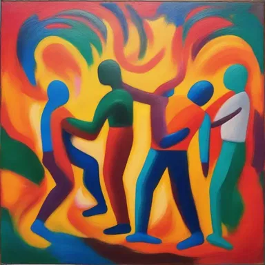 The painting symbolized the power of conciliation, with vibrant colors blending together to represent the overcoming of animosity and the restoration of harmony.