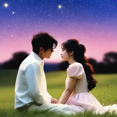 In the romantic movie, the couple's conciliation scene under the starry sky was a beautiful moment of resolution.