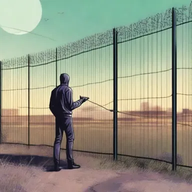 In the science fiction novel, the protagonist discovered a high-tech fence who was able to bypass any security system and trade stolen goods.