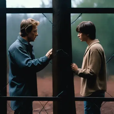 In the suspenseful movie, the protagonists fence with the antagonist's dark intentions, engaging in a chilling argument that determines their fate.