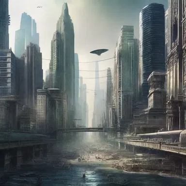In the science fiction novel, the city was fenced off from the rest of civilization to protect it from alien attacks.