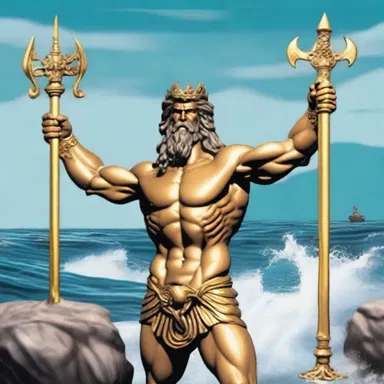 In Greek mythology, the god Poseidon used his trident to fence off the ocean from the continents.