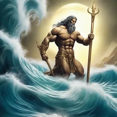 In Greek mythology, the god Poseidon used his trident to fence off the ocean from the continents.