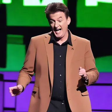 During the stand-up comedy routine, the comedian hilariously tells a joke about someone trying to fence stolen goods to unsuspecting buyers.