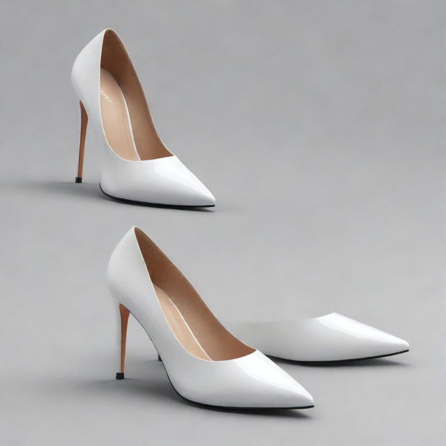 Design a pair of fashionable and sleek shoes in modern style.