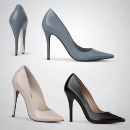 Design a pair of fashionable and sleek shoes in modern style.