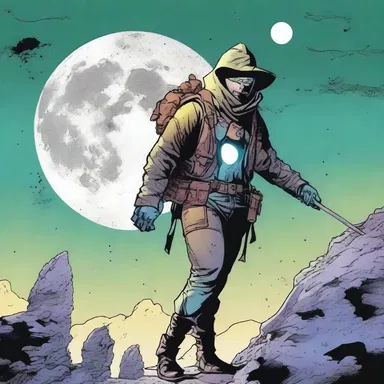 In the thrilling comic series, the moon-curser emerges as a mysterious character with the ability to smuggle contraband across dimensions.