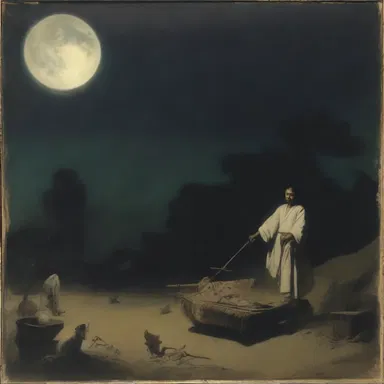 The painting portrayed a moon-curser clandestinely moving goods under the moonlight, capturing the artist's fascination with forbidden activities.