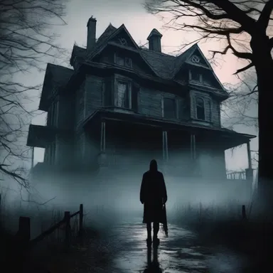 The main character in the horror novel has a predilection for exploring haunted houses despite the supernatural dangers lurking within.