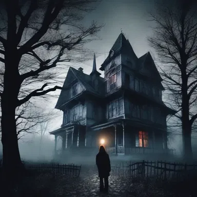 The main character in the horror novel has a predilection for exploring haunted houses despite the supernatural dangers lurking within.