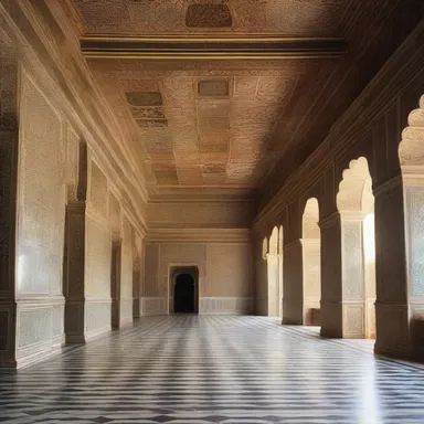 The beautiful tiling in the palace was featured in a grand scene in the epic film.