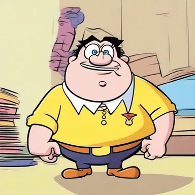 In the cartoon series, the layman character is often portrayed as a bumbling clueless individual.