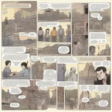 The graphic novel is a potpourri of different comic book characters and storylines.