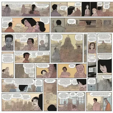 The graphic novel is a potpourri of different comic book characters and storylines.