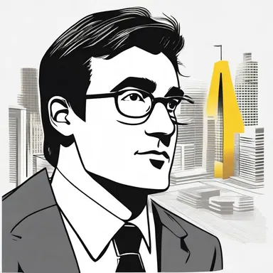 In the novel, the protagonist was seeking investment advice and noticed the stock symbol of a prominent company.