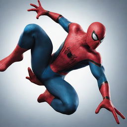 Comic-style Spider-Man in dynamic action pose