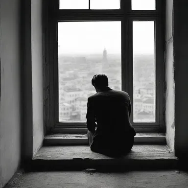 The protagonist in the novel experienced a sense of loneliness as he watched the world run by him.