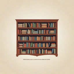 A logo for a bookstore and library, combining elements of books, shelves, and reading culture