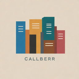 A logo featuring books and a library with the word 'caliber' prominently featured