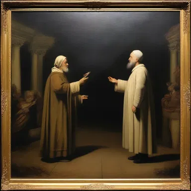 In the mysterious painting, the telepathist astounds the audience by accurately revealing the secret thoughts of a volunteer.