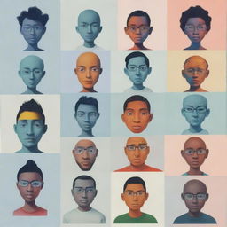 Digital avatar of a person in various creative and imaginative forms.
