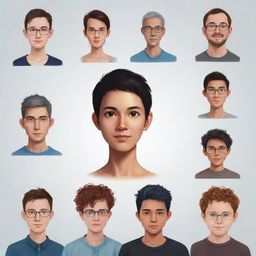 Digital avatar of a person in various creative and imaginative forms.